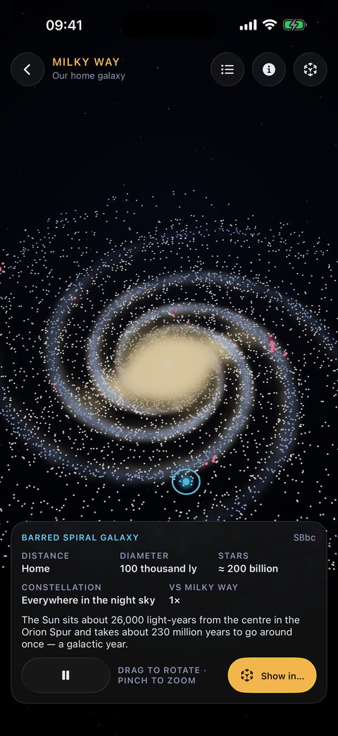 A galaxy in augmented reality