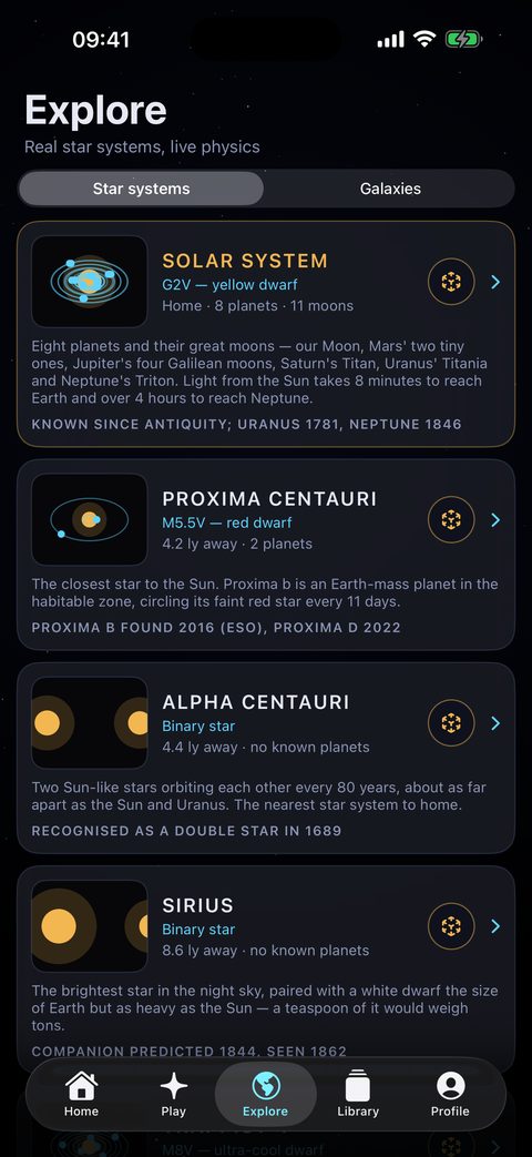 Exploring real star systems